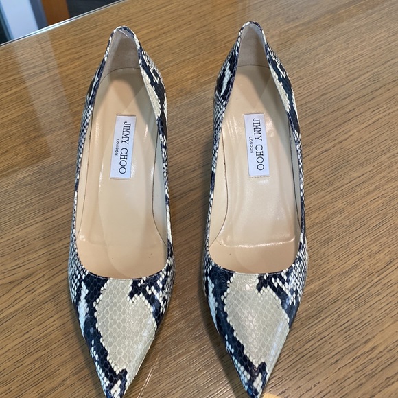 Jimmy Choo Snakeskin Print Heels - Picture 5 of 8